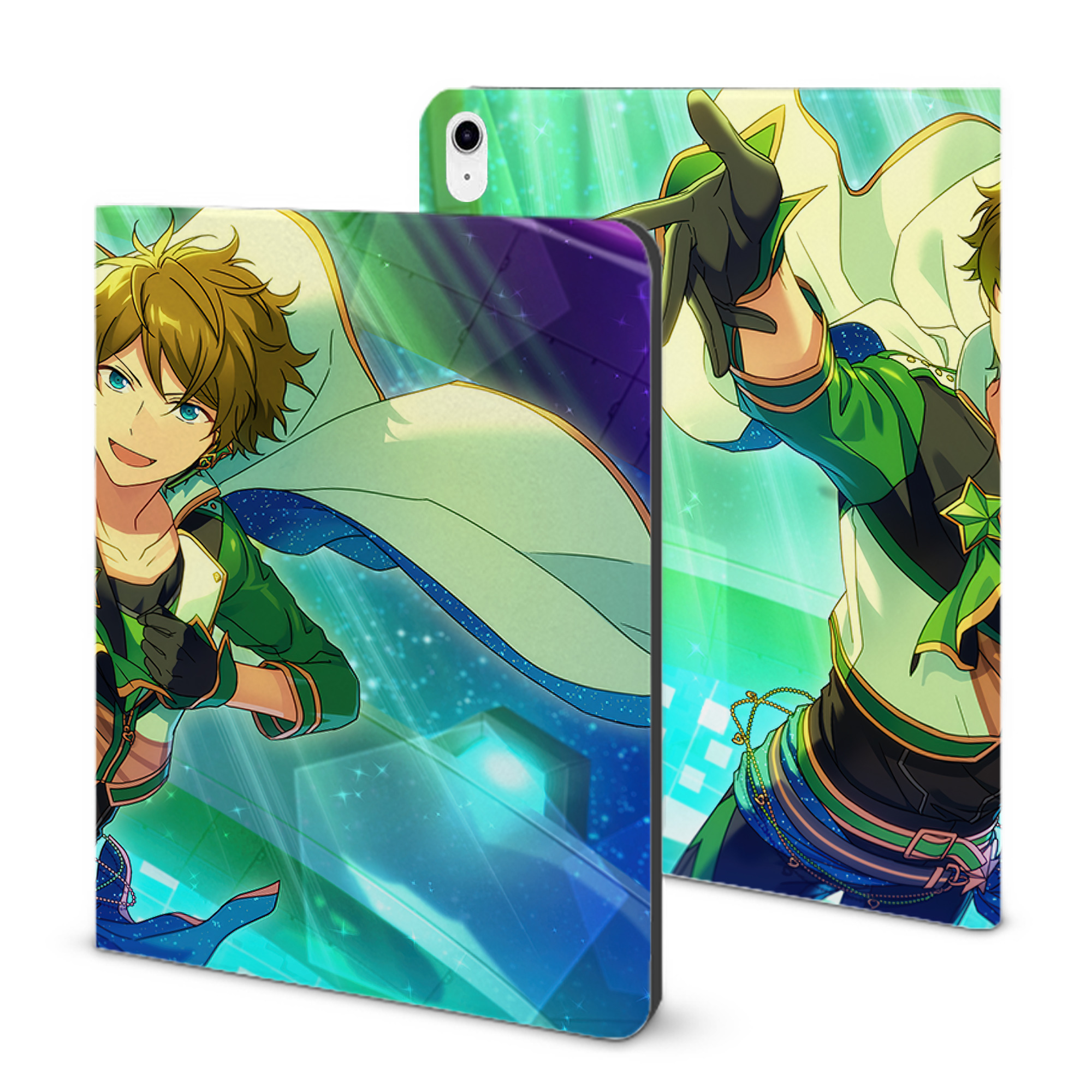 （画像用） あんさんぶるスターズ! Ensemble Stars IPad ケース ブック型 PUレザー TPU 耐衝撃 軽量 薄型 ペン収納なし 全面保護 IPad 各モデル対応